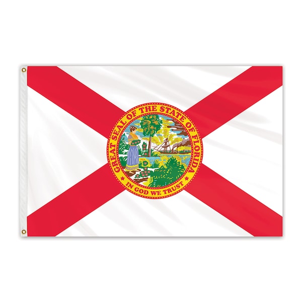 Global Flags Unlimited Florida Outdoor Nylon Flag 12"x18" 200181 - main